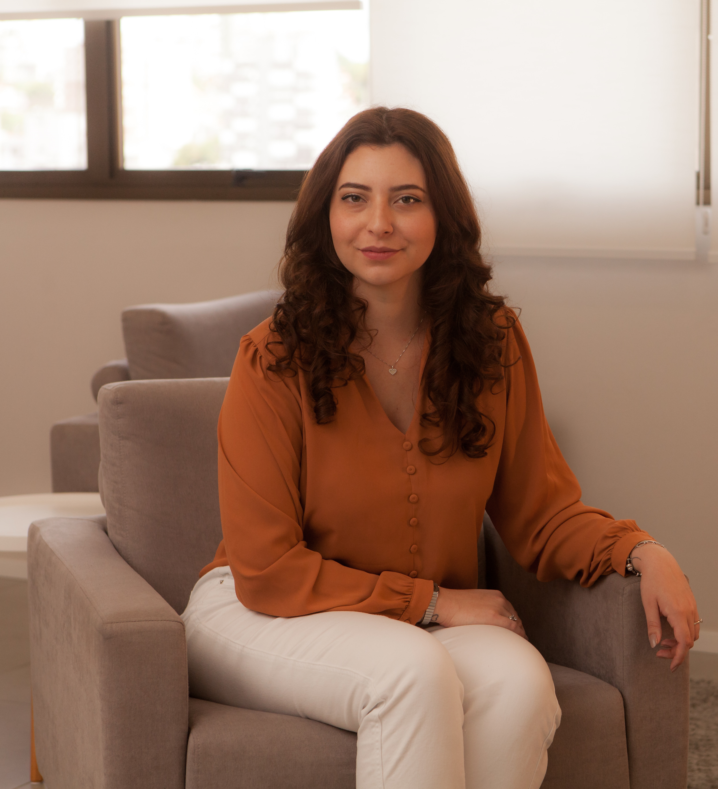 Eduarda Sisnandes, psicóloga, em seu consultório em Bento Gonçalves/RS